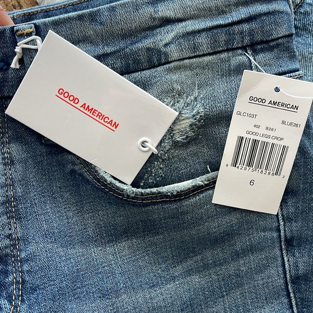 NEW Good American Good Legs Crop Skinny Jeans - Picture 7 of 11